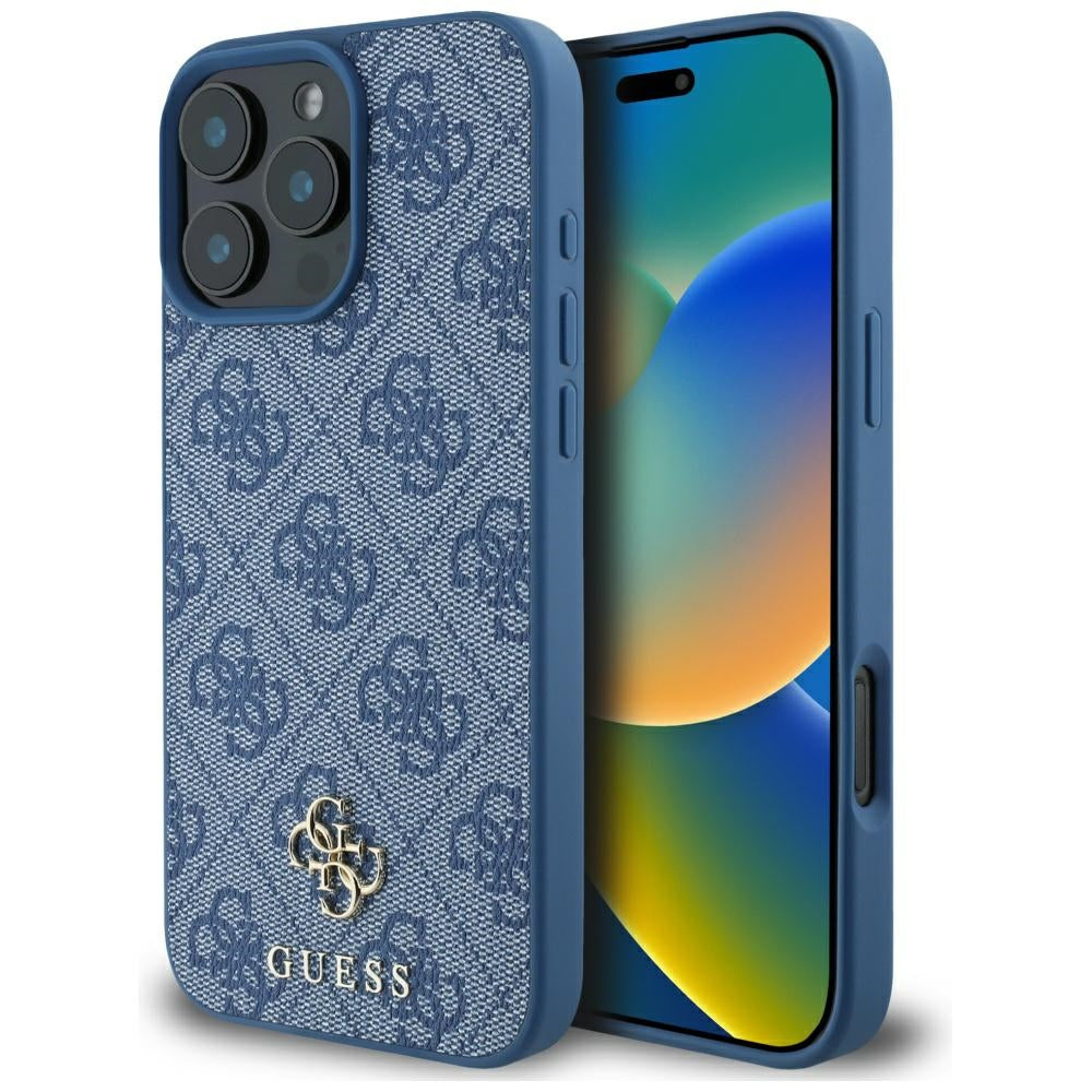 Θήκη MagSafe για Apple iPhone 16 Pro Max, Guess, 4G Small and Classic Logo, Μπλε