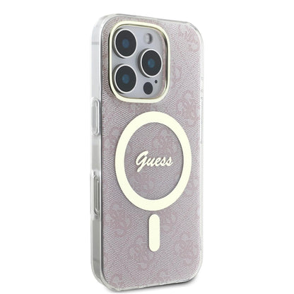 Θήκη MagSafe για Apple iPhone 16 Pro Max, Guess, IML 4G, Ροζ