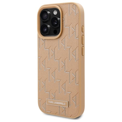 Θήκη MagSafe για Apple iPhone 16 Pro Max, Karl Lagerfeld, Hot Stamp, Μπεζ
