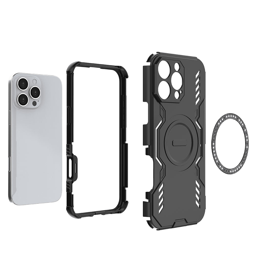 Θήκη MagSafe για Apple iPhone 16 Pro Max, Techsuit, ArmorMag, Μαύρη