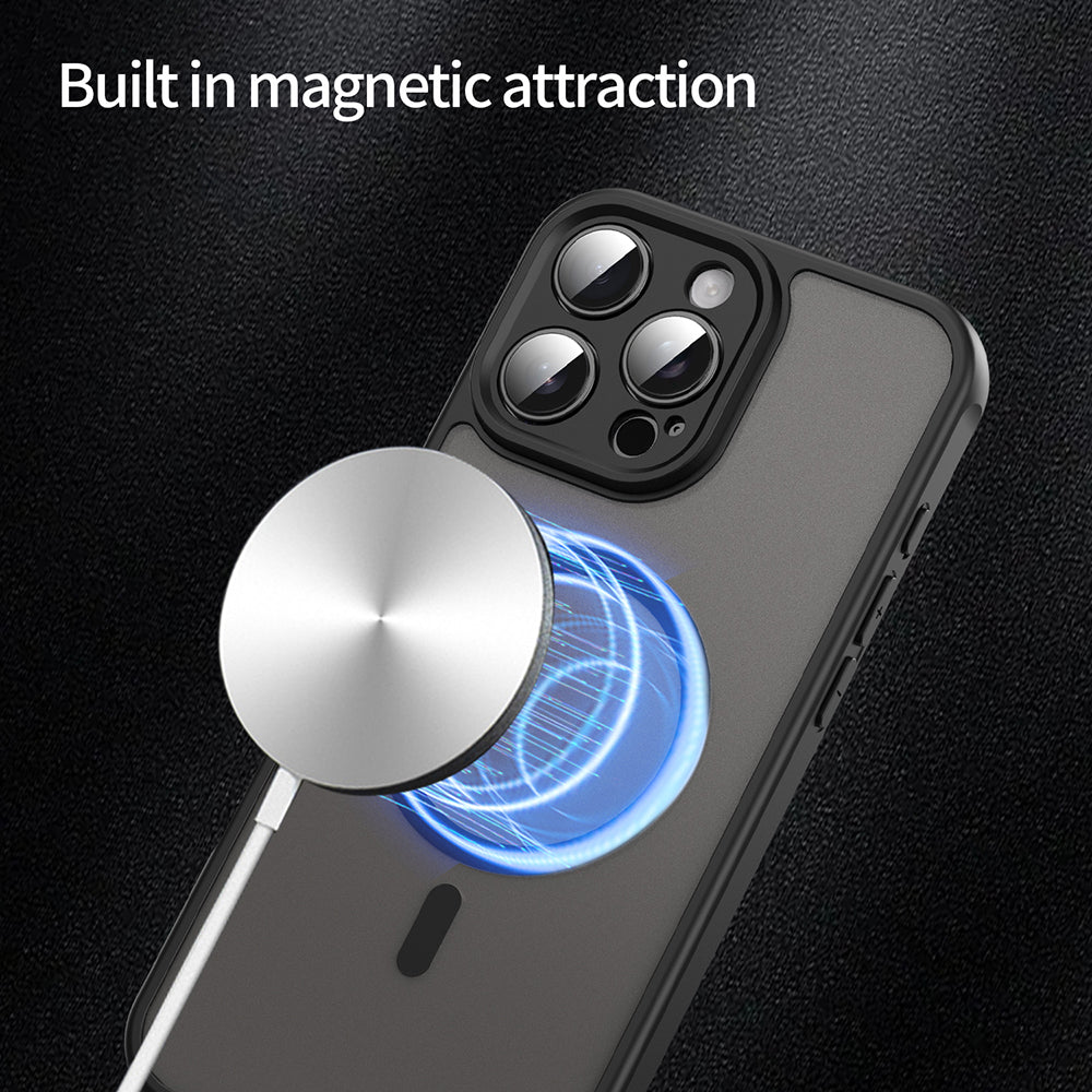 MagSafe Case for Apple iPhone 16 Pro Max, Techsuit, HaloFrost II, Black