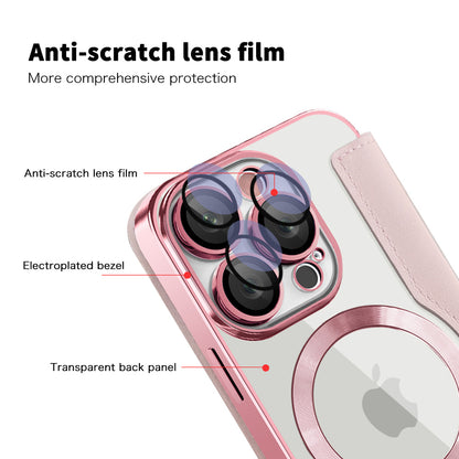 MagSafe Case for Apple iPhone 16 Pro Max, Techsuit, SmartMag Book, Pink