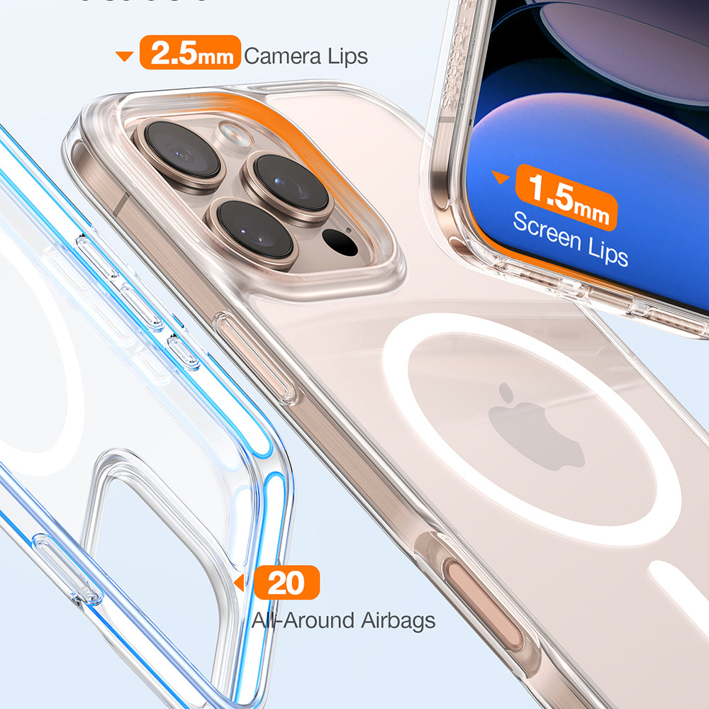 Θήκη MagSafe για Apple iPhone 16 Pro Max, Torras, Diamond, Διάφανη