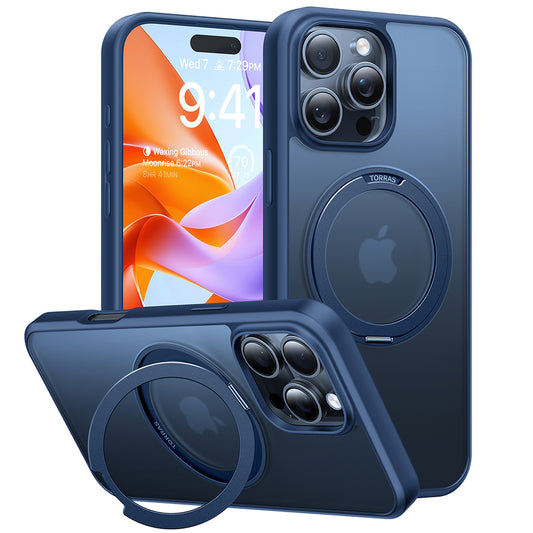 Θήκη MagSafe για Apple iPhone 16 Pro Max, Torras, Ostand Pro, Μπλε Ναυτικό