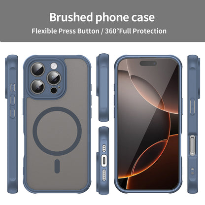 MagSafe Case for Apple iPhone 16 Pro, Techsuit, HaloFrost II, Navy Blue