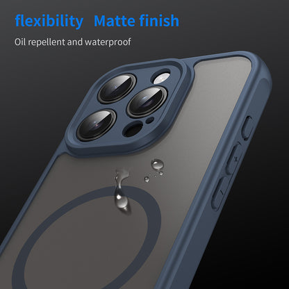 MagSafe Case for Apple iPhone 16 Pro, Techsuit, HaloFrost II, Navy Blue