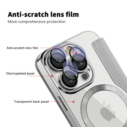 MagSafe Case for Apple iPhone 16 Pro, Techsuit, SmartMag Book, Gray