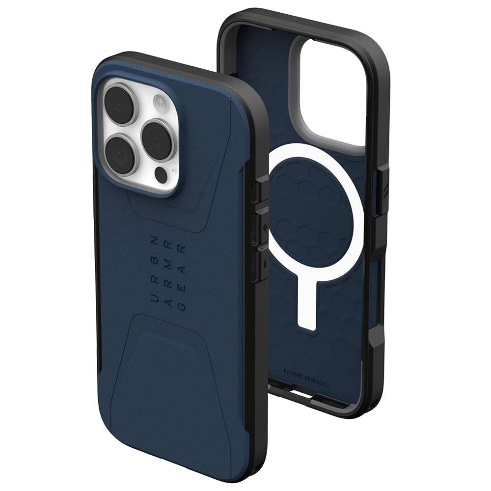 MagSafe Case for Apple iPhone 16 Pro, Urban Armor Gear, Civilian, Navy Blue