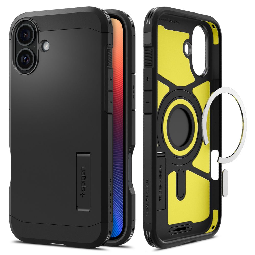 Θήκη MagSafe για Apple iPhone 16, Spigen, Tough Armor, Μαύρη ACS08216