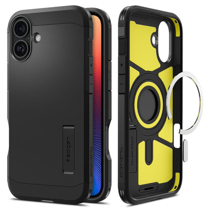 Θήκη MagSafe για Apple iPhone 16, Spigen, Tough Armor, Μαύρη ACS08216