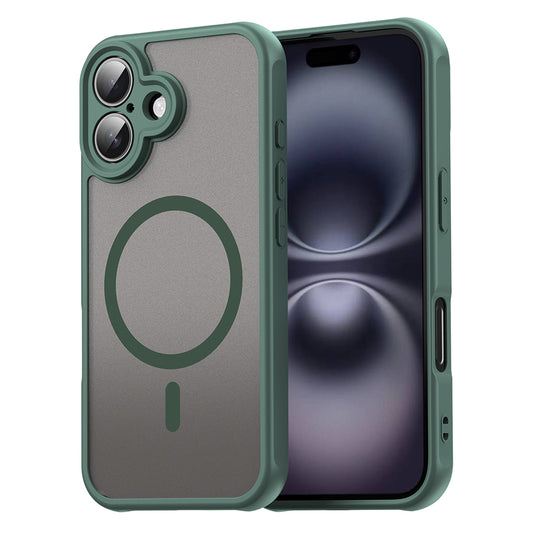 MagSafe Case for Apple iPhone 16, Techsuit, HaloFrost II, Green