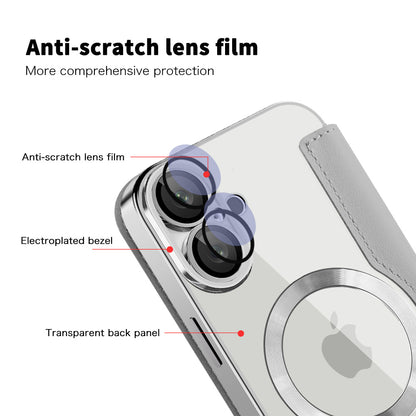MagSafe Case for Apple iPhone 16, Techsuit, SmartMag Book, Gray