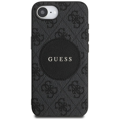 Θήκη MagSafe για Apple iPhone 17e / 16e, Guess, 4G Circle Classic Logo, Μαύρη