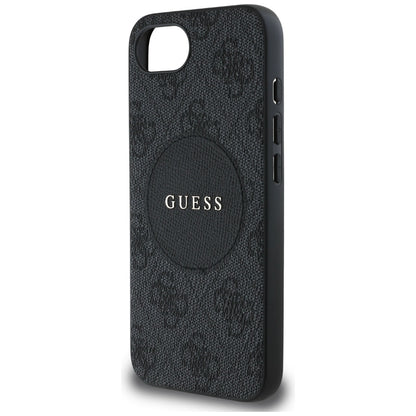 Θήκη MagSafe για Apple iPhone 17e / 16e, Guess, 4G Circle Classic Logo, Μαύρη