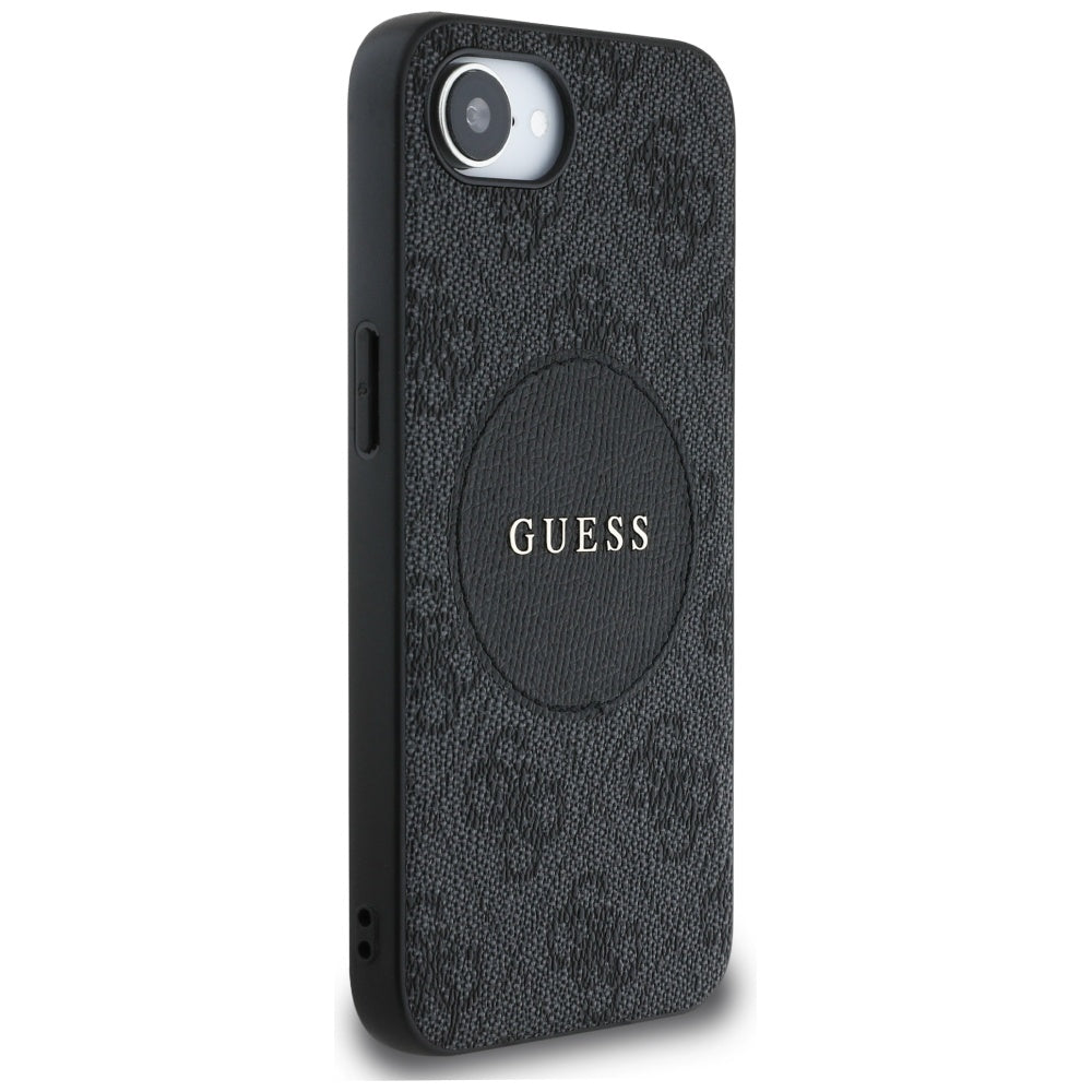 Θήκη MagSafe για Apple iPhone 17e / 16e, Guess, 4G Circle Classic Logo, Μαύρη