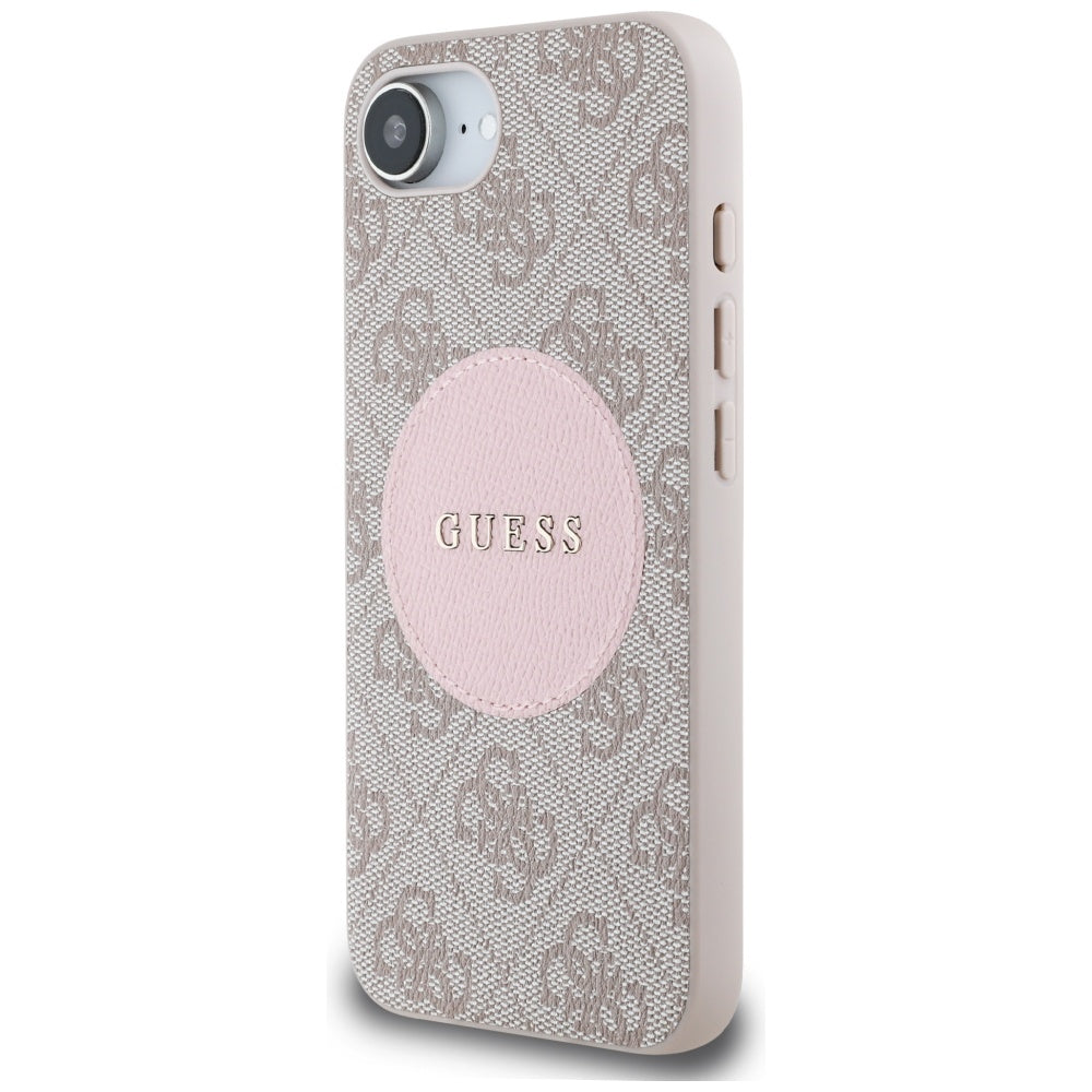 Θήκη MagSafe για Apple iPhone 17e / 16e, Guess, 4G Circle Classic Logo, Ροζ