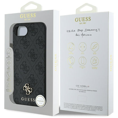 MagSafe Case for Apple iPhone 17e / 16e, Guess, 4G Classic, Black