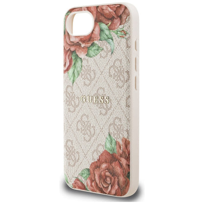 Θήκη MagSafe για Apple iPhone 17e / 16e, Guess, 4G Flowers Print, Ροζ