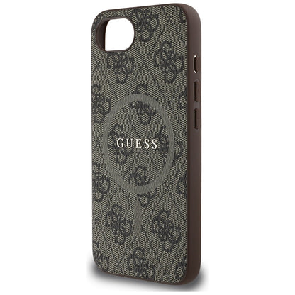 Θήκη MagSafe για Apple iPhone 17e / 16e, Guess, 4G Ring Classic Logo, Καφέ