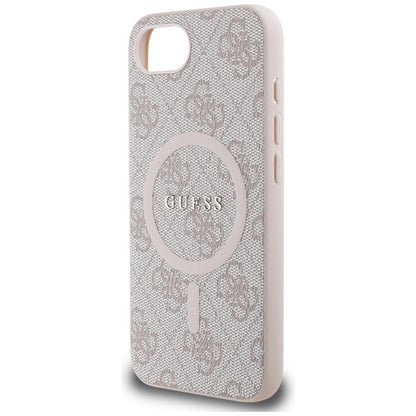MagSafe Case for Apple iPhone 17e / 16e, Guess, 4G Ring Classic Logo, Pink