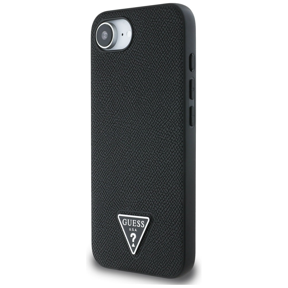 Θήκη MagSafe για Apple iPhone 17e / 16e, Guess, Grained Triangle Logo, Μαύρη