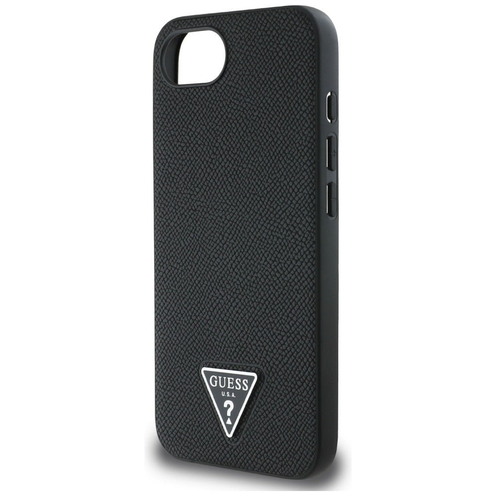 Θήκη MagSafe για Apple iPhone 17e / 16e, Guess, Grained Triangle Logo, Μαύρη