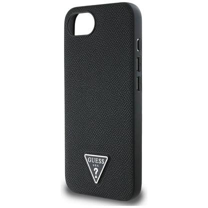 Θήκη MagSafe για Apple iPhone 17e / 16e, Guess, Grained Triangle Logo, Μαύρη