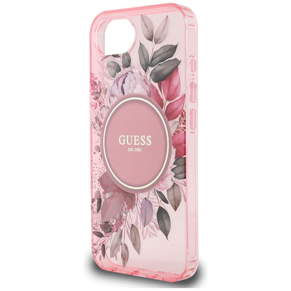 Θήκη MagSafe για Apple iPhone 17e / 16e, Guess, IML Flowers, Ροζ