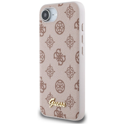 Θήκη MagSafe για Apple iPhone 17e / 16e, Guess, Peony Script, Καφέ