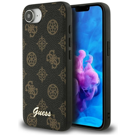 Θήκη MagSafe για Apple iPhone 17e / 16e, Guess, Peony Script, Μαύρη