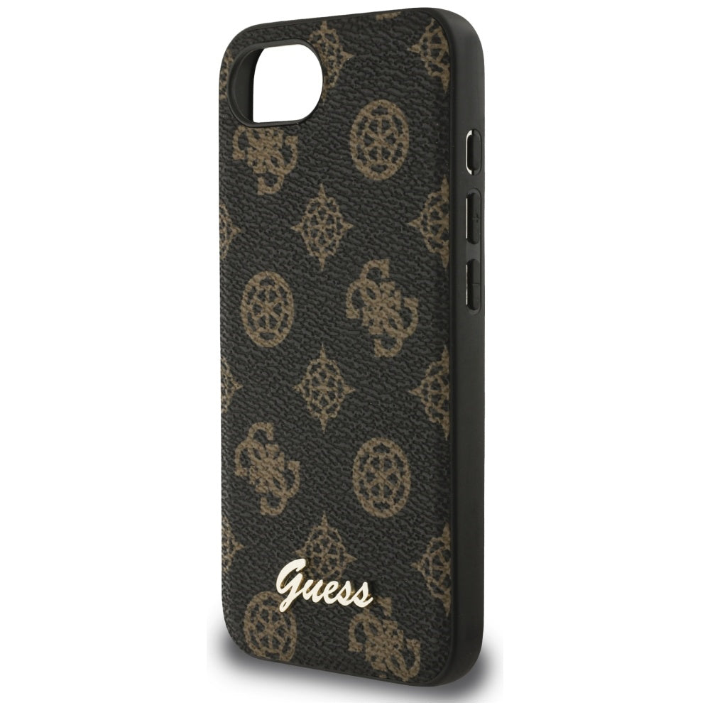 Θήκη MagSafe για Apple iPhone 17e / 16e, Guess, Peony Script, Μαύρη