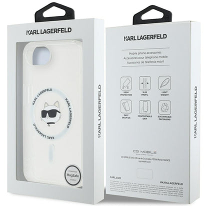 MagSafe Case for Apple iPhone 17e / 16e, Karl Lagerfeld, IML Choupette's Head, White