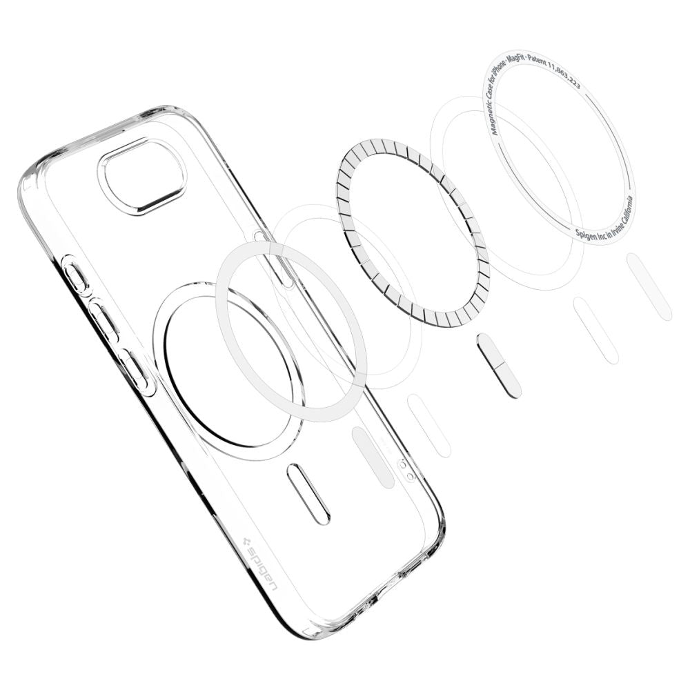 MagSafe Case for Apple iPhone 17e / 16e, Spigen, Liquid Crystal, Transparent ACS09150