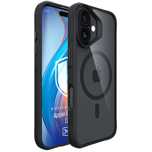 MagSafe Case for Apple iPhone 17, 3MK, Satin Armor, Black