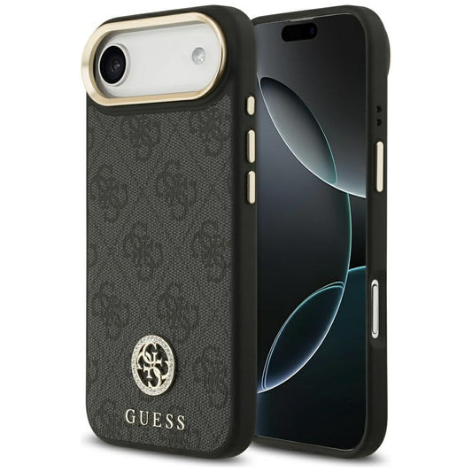 Θήκη MagSafe για Apple iPhone 17 Air, Guess, 4G Strass Logo, Μαύρη