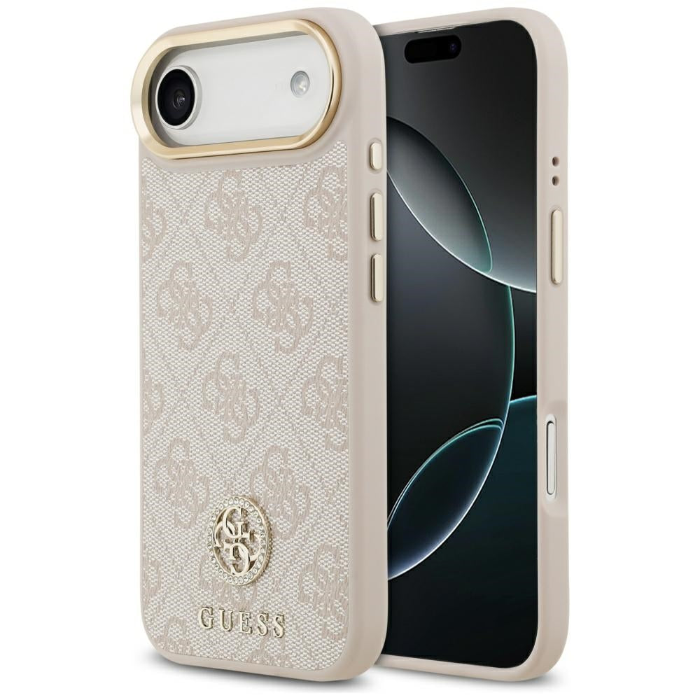 Θήκη MagSafe για Apple iPhone 17 Air, Guess, 4G Strass Logo, Ροζ