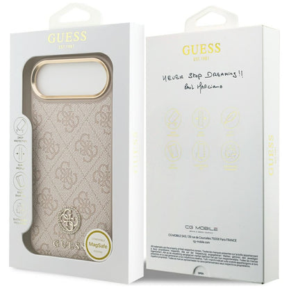Θήκη MagSafe για Apple iPhone 17 Air, Guess, 4G Strass Logo, Ροζ