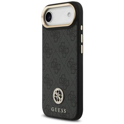 Θήκη MagSafe για Apple iPhone 17 Air, Guess, 4G Strass Logo with Big Strap, Μαύρη