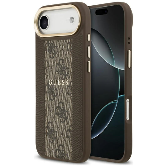 Θήκη MagSafe για Apple iPhone 17 Air, Guess, 4G Stripe, Καφέ