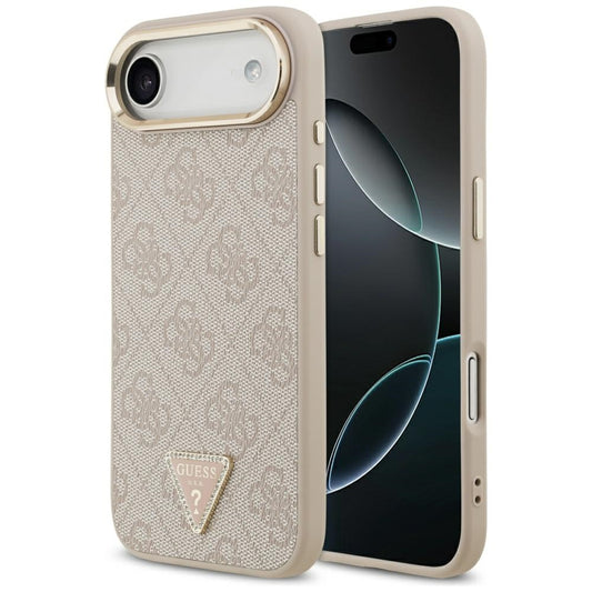 Θήκη MagSafe για Apple iPhone 17 Air, Guess, 4G Triangle Logo, Ροζ Χρυσό