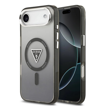 Θήκη MagSafe για Apple iPhone 17 Air, Guess, IML Gradient Triangle Logo, Μαύρη