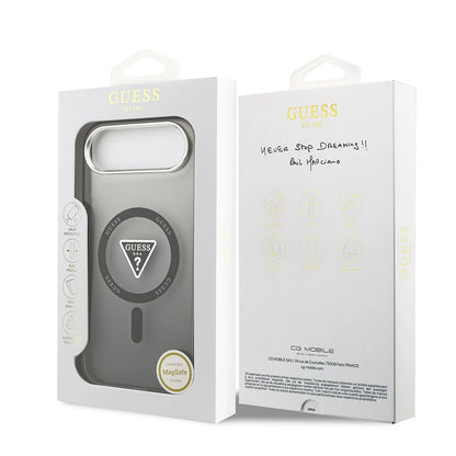 Θήκη MagSafe για Apple iPhone 17 Air, Guess, IML Gradient Triangle Logo, Μαύρη