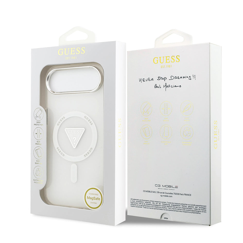 Θήκη MagSafe για Apple iPhone 17 Air, Guess, IML Gradient Triangle Logo, Διαφανής
