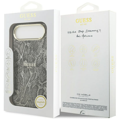 Θήκη MagSafe για Apple iPhone 17 Air, Guess, Python Pattern, Μαύρη