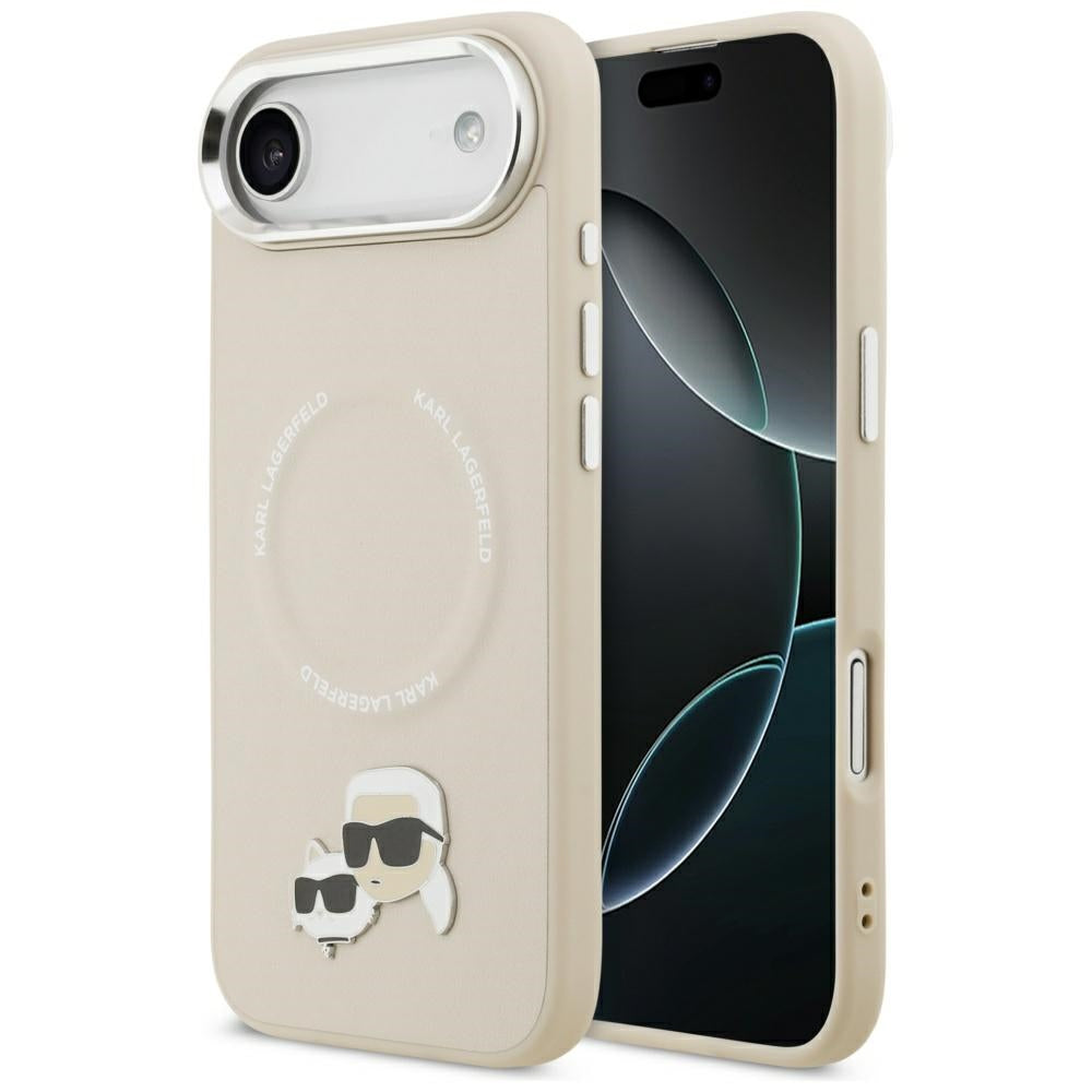 Θήκη MagSafe για Apple iPhone 17 Air, Karl Lagerfeld, Karl & Choupette Pins, Μπεζ