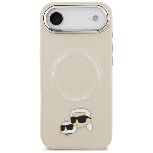 Θήκη MagSafe για Apple iPhone 17 Air, Karl Lagerfeld, Karl & Choupette Pins, Μπεζ