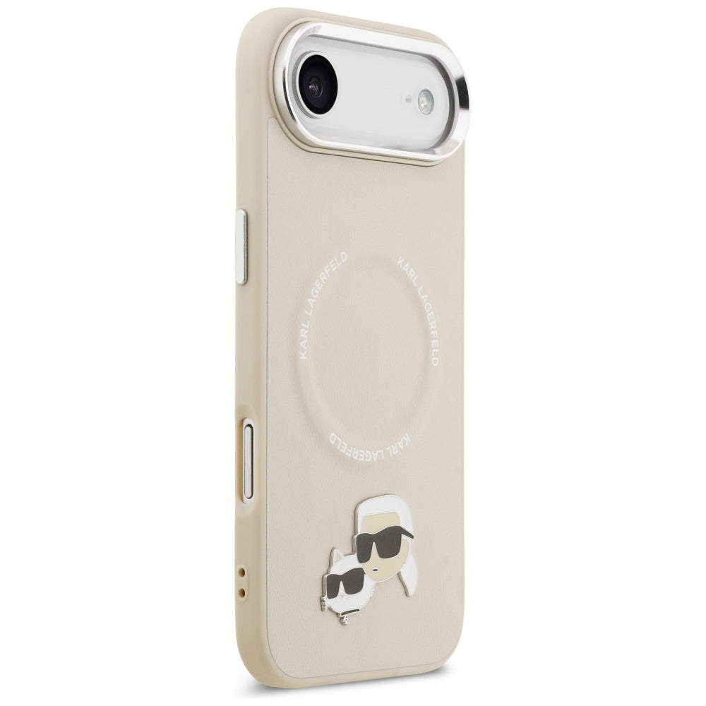 Θήκη MagSafe για Apple iPhone 17 Air, Karl Lagerfeld, Karl & Choupette Pins, Μπεζ