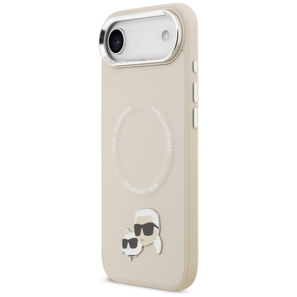 Θήκη MagSafe για Apple iPhone 17 Air, Karl Lagerfeld, Karl & Choupette Pins, Μπεζ