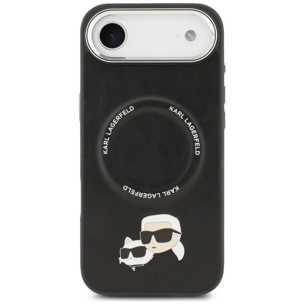 Θήκη MagSafe για Apple iPhone 17 Air, Karl Lagerfeld, Karl & Choupette Pins, Μαύρη
