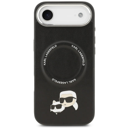 Θήκη MagSafe για Apple iPhone 17 Air, Karl Lagerfeld, Karl & Choupette Pins, Μαύρη